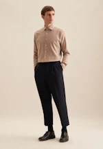Shaped Flanellhemd Struktur in Braun |  Seidensticker Onlineshop