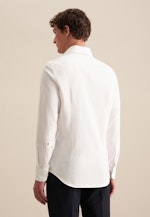 Shaped Flannel shirt Structure in White |  Seidensticker Onlineshop