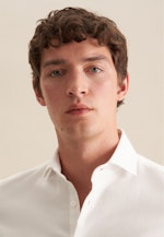 Shaped Flanellhemd Struktur in Weiß |  Seidensticker Onlineshop