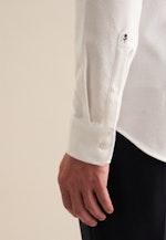 Shaped Flanellhemd Struktur in Weiß |  Seidensticker Onlineshop