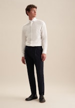 Shaped Flannel shirt Structure in White |  Seidensticker Onlineshop