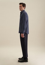 Slim Flannel shirt Print in Dark Blue |  Seidensticker Onlineshop