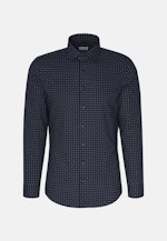 Slim Flannel shirt Print in Dark Blue |  Seidensticker Onlineshop