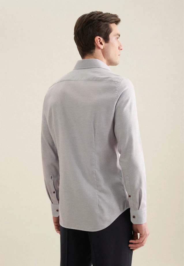 Slim Business Hemd Kleinmuster in Braun |  Seidensticker Onlineshop