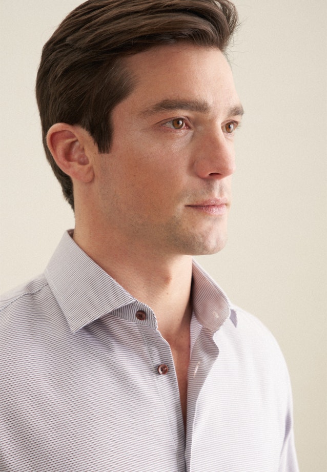 Slim Business Hemd Kleinmuster in Braun |  Seidensticker Onlineshop