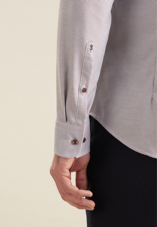 Slim Business Hemd Kleinmuster in Braun |  Seidensticker Onlineshop