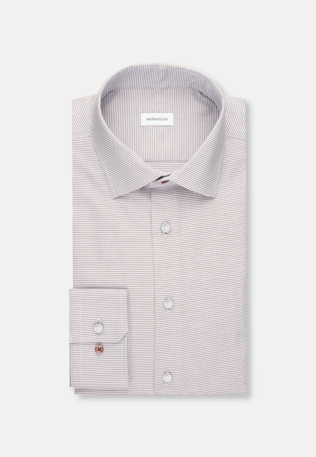 Slim Business Hemd Kleinmuster in Braun |  Seidensticker Onlineshop