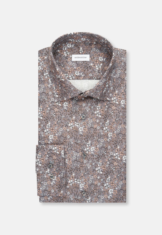 Slim Business Hemd Druck in Grau |  Seidensticker Onlineshop