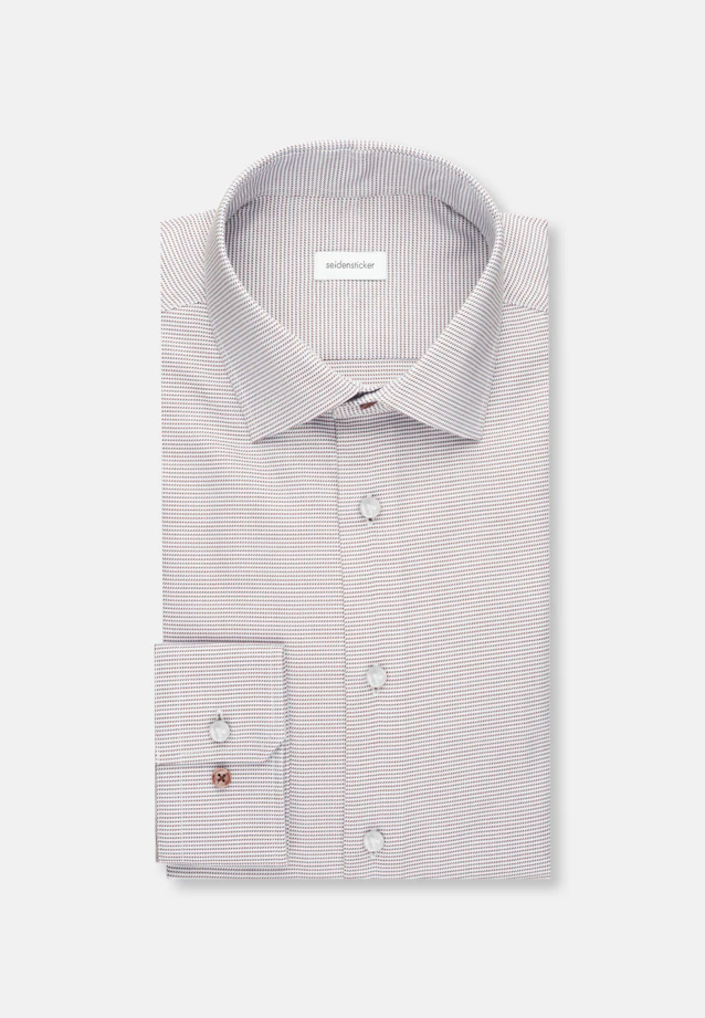 Shaped Business shirt Small pattern in Brown |  Seidensticker Onlineshop