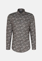 Shaped Business Hemd Druck in Grau |  Seidensticker Onlineshop