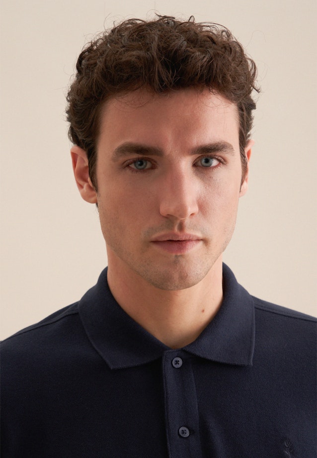 Regular Polo Uni in Dunkelblau |  Seidensticker Onlineshop