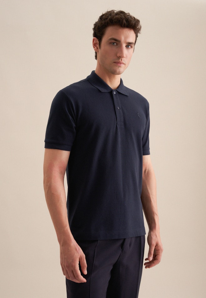 Regular Polo Uni in Dunkelblau | Seidensticker Onlineshop