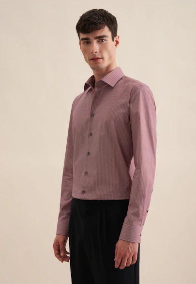 Shaped Business shirt Print in Orange |  Seidensticker Onlineshop