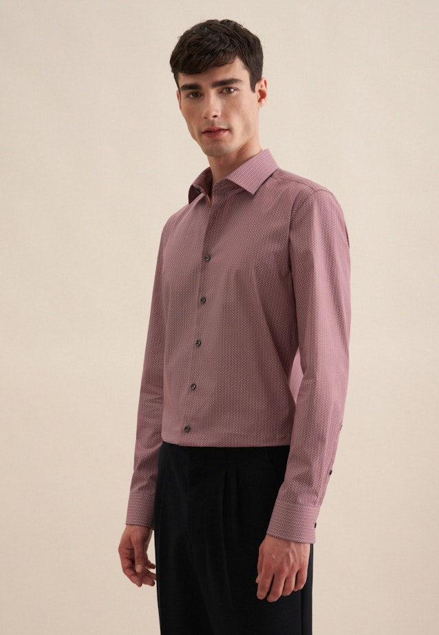 Shaped Business Hemd Druck in Orange |  Seidensticker Onlineshop