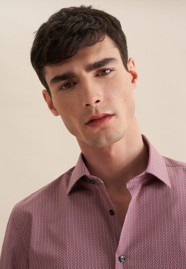 Shaped Business Shirt Print in Orange |  Seidensticker Onlineshop