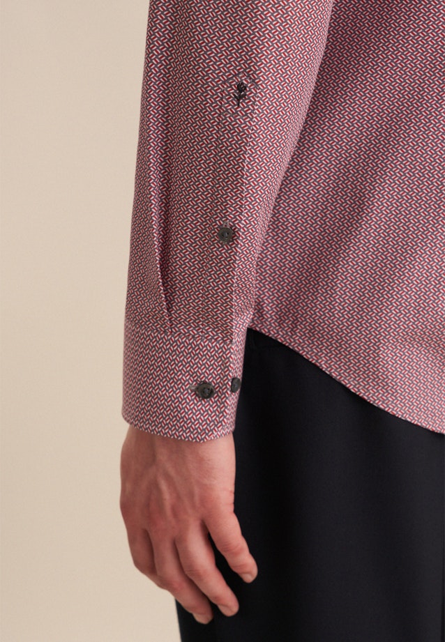 Shaped Business Shirt Print in Orange |  Seidensticker Onlineshop