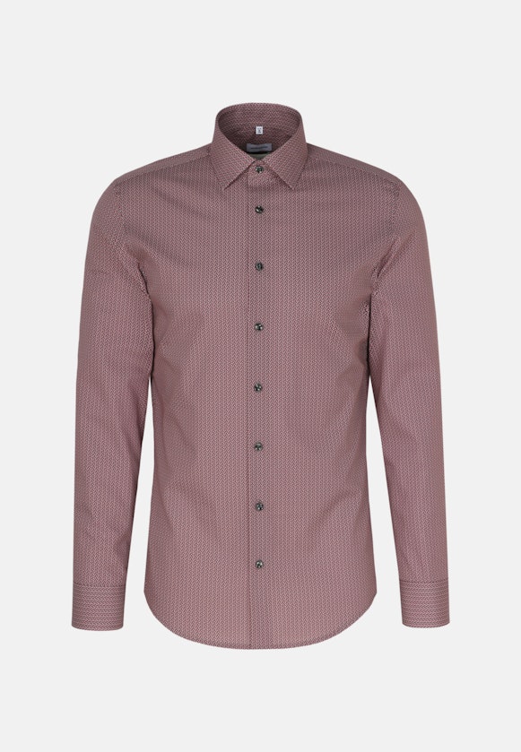 Shaped Business Hemd Druck in Orange |  Seidensticker Onlineshop