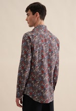 Shaped Business Hemd Druck in Grau |  Seidensticker Onlineshop