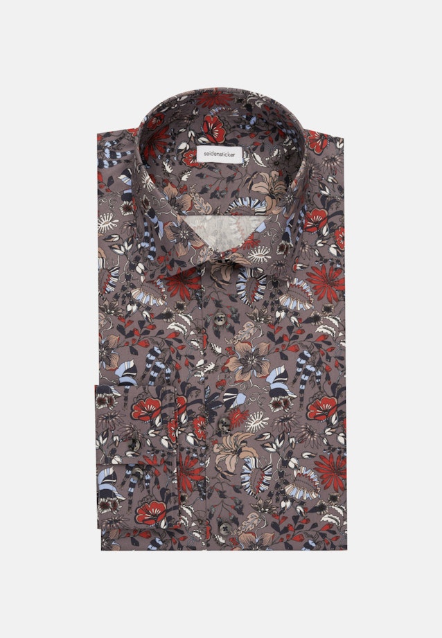 Shaped Business Shirt Print in Grey |  Seidensticker Onlineshop