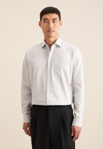 Regular Flannel shirt Print in Grey |  Seidensticker Onlineshop