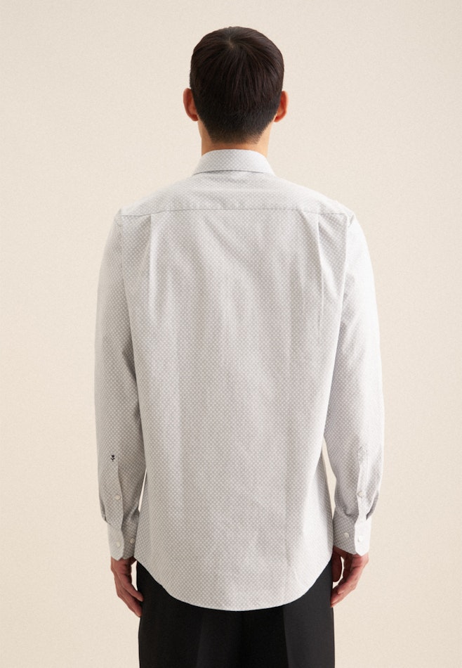 Regular Flanellhemd Druck in Grau | Seidensticker Onlineshop