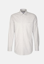 Regular Flannel shirt Print in Grey |  Seidensticker Onlineshop