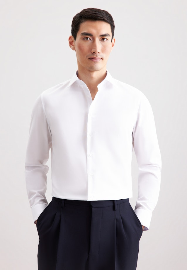 Shaped Business shirt Uni in Weiß |  Seidensticker Onlineshop