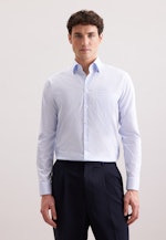Regular Business shirt Check in Hellblau |  Seidensticker Onlineshop