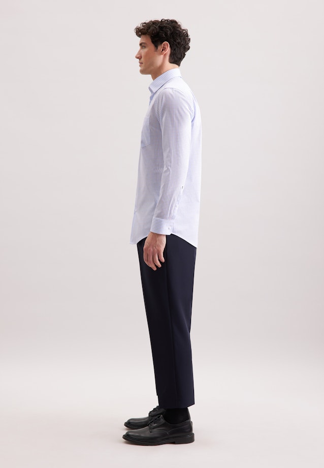 Regular Business shirt Check in Hellblau |  Seidensticker Onlineshop