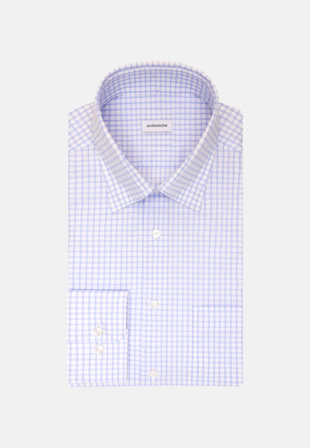 Regular Business Hemd Karo in Hellblau |  Seidensticker Onlineshop