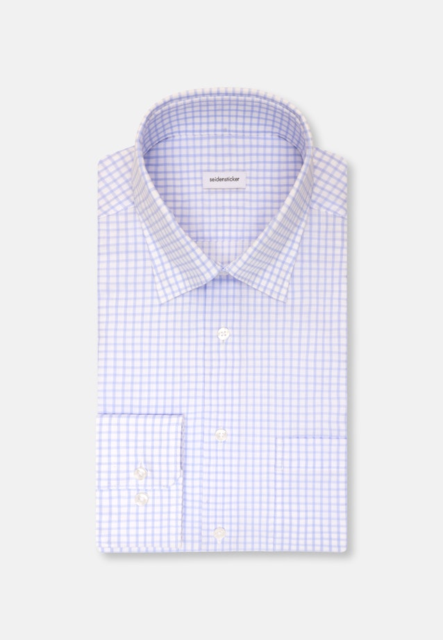 Regular Business shirt Check in Hellblau |  Seidensticker Onlineshop