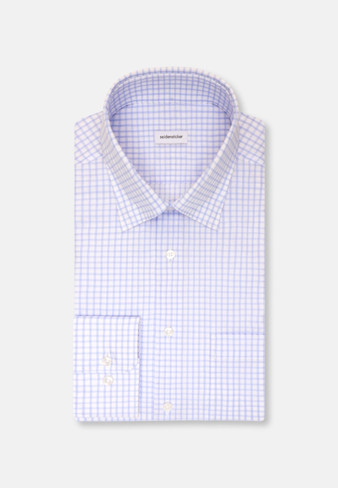 Regular Chemise d'affaires carreaux dans Bleu Clair | Boutique en ligne Seidensticker
