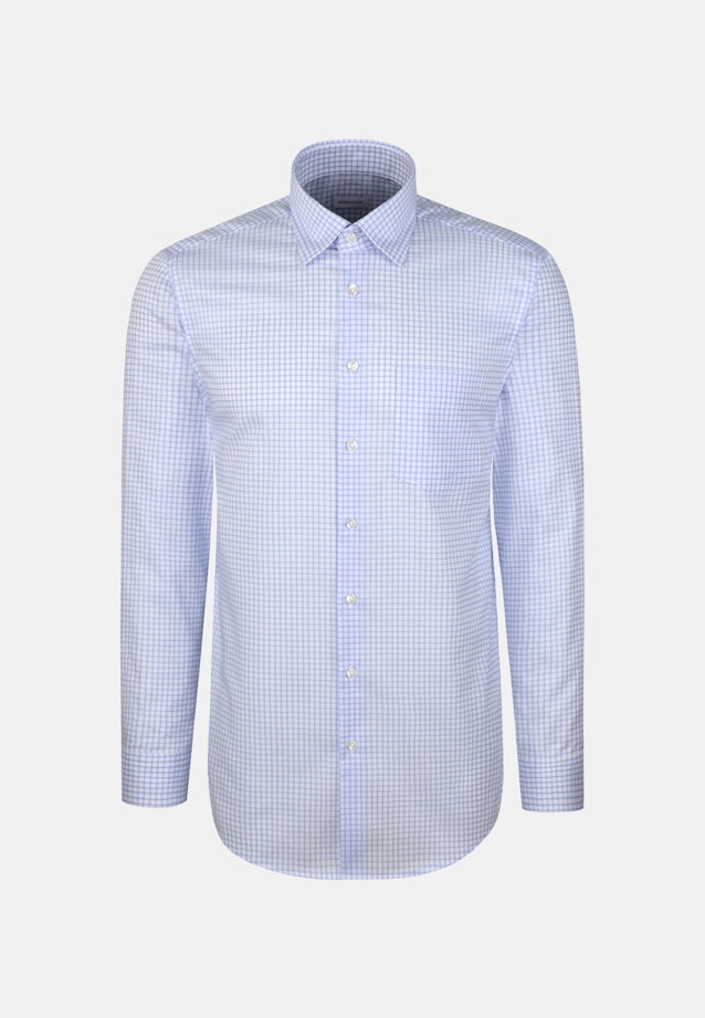 Regular Business shirt Check in Hellblau |  Seidensticker Onlineshop