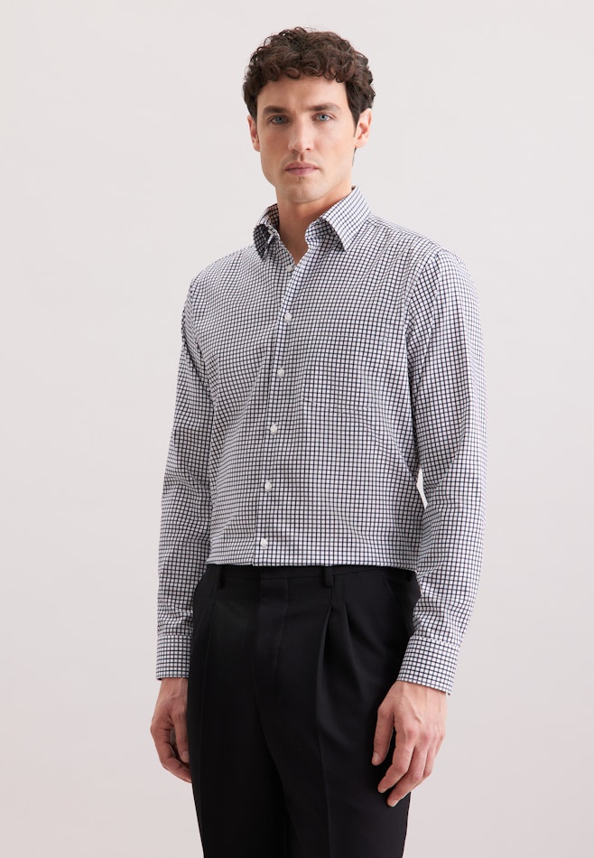 Regular Business shirt Check in Dunkelblau | Seidensticker online shop
