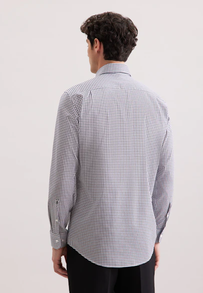 Regular Business shirt Check in Dunkelblau |  Seidensticker Onlineshop