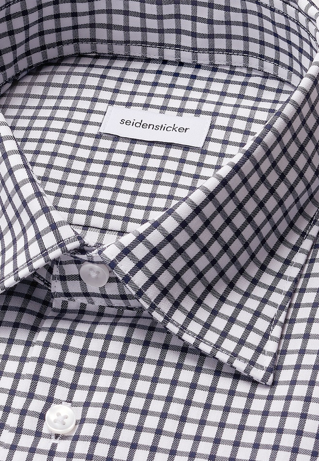 Regular Chemise d'affaires carreaux dans Bleu Foncé | Boutique en ligne Seidensticker