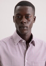 Regular Business shirt Check in Lila |  Seidensticker Onlineshop