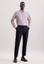 Regular Business shirt Check in Lila |  Seidensticker Onlineshop