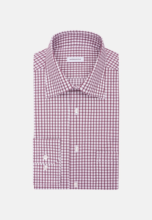 Regular Business Hemd Karo in Lila |  Seidensticker Onlineshop