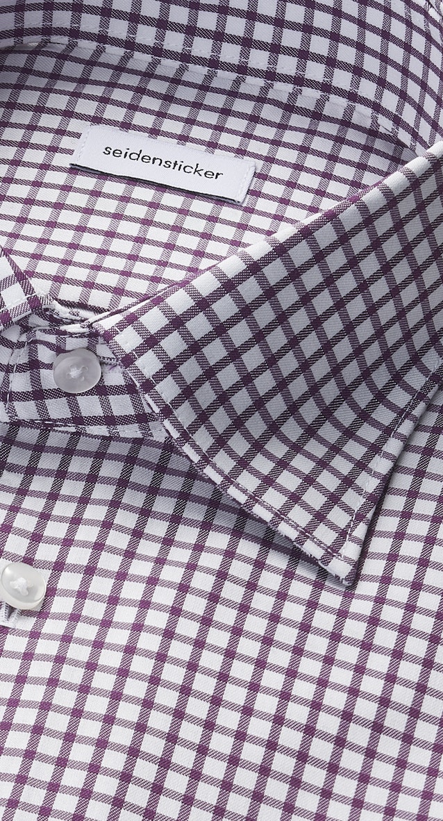 Regular Business Hemd Karo in Lila |  Seidensticker Onlineshop