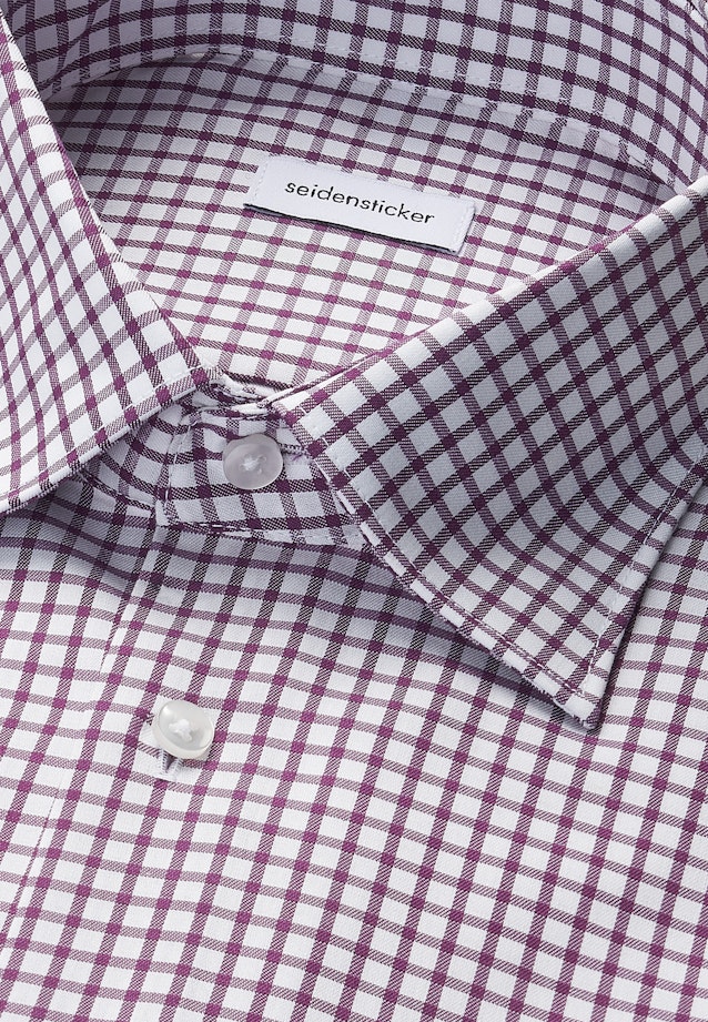 Regular Business shirt Check in Lila |  Seidensticker Onlineshop