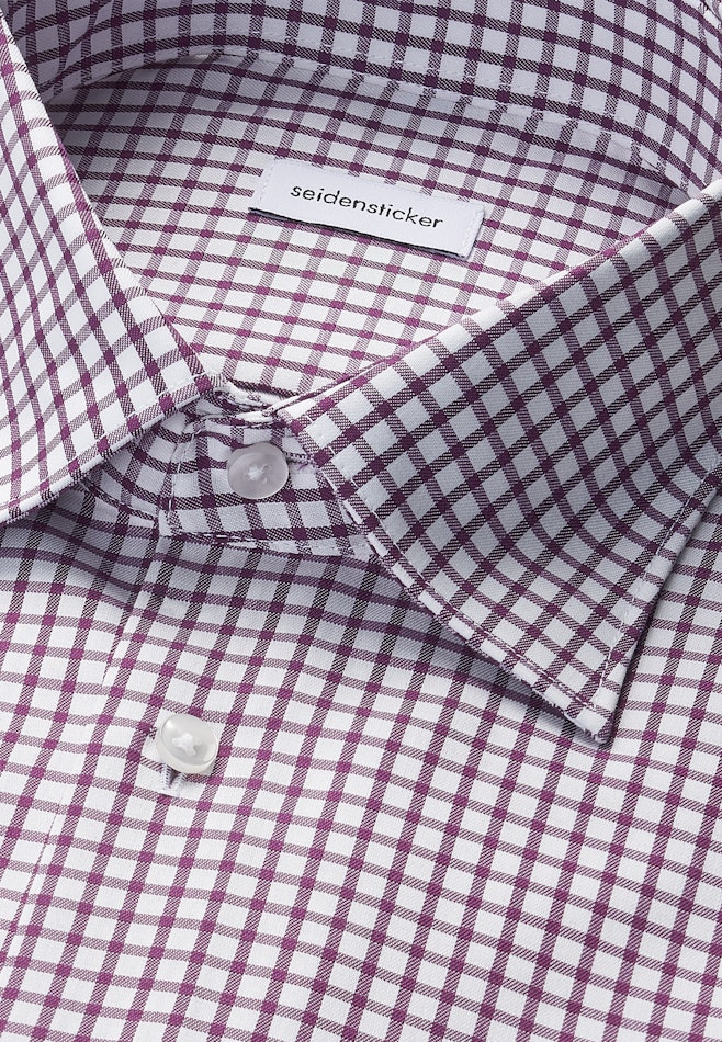 Regular Chemise d'affaires carreaux dans Lilas | Boutique en ligne Seidensticker