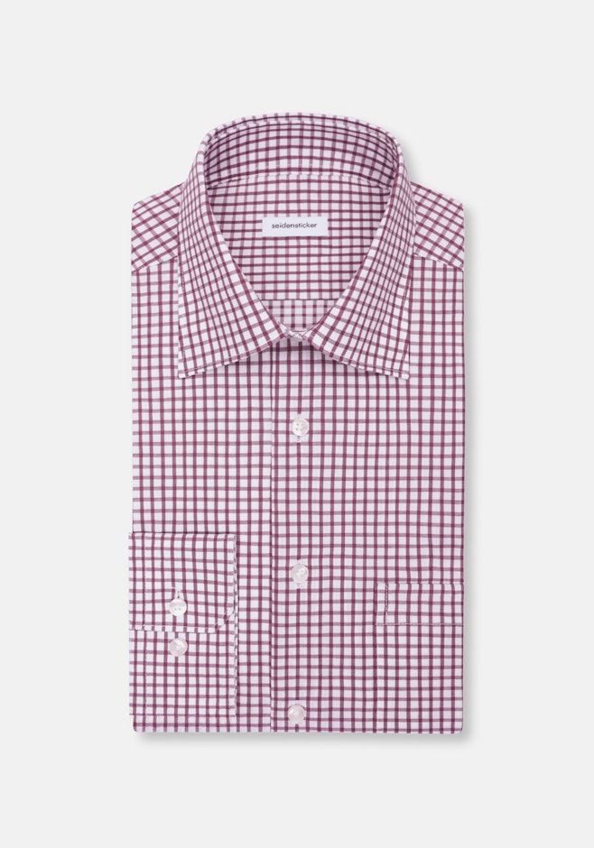 Regular Chemise d'affaires carreaux dans Lilas | Boutique en ligne Seidensticker