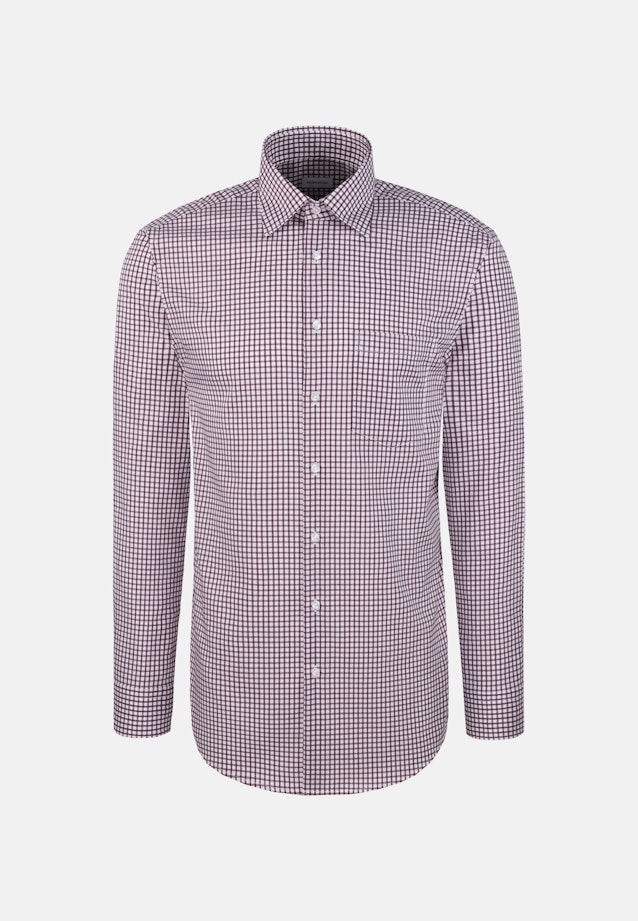 Regular Business shirt Check in Lila |  Seidensticker Onlineshop