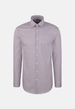Regular Business shirt Check in Lila |  Seidensticker Onlineshop