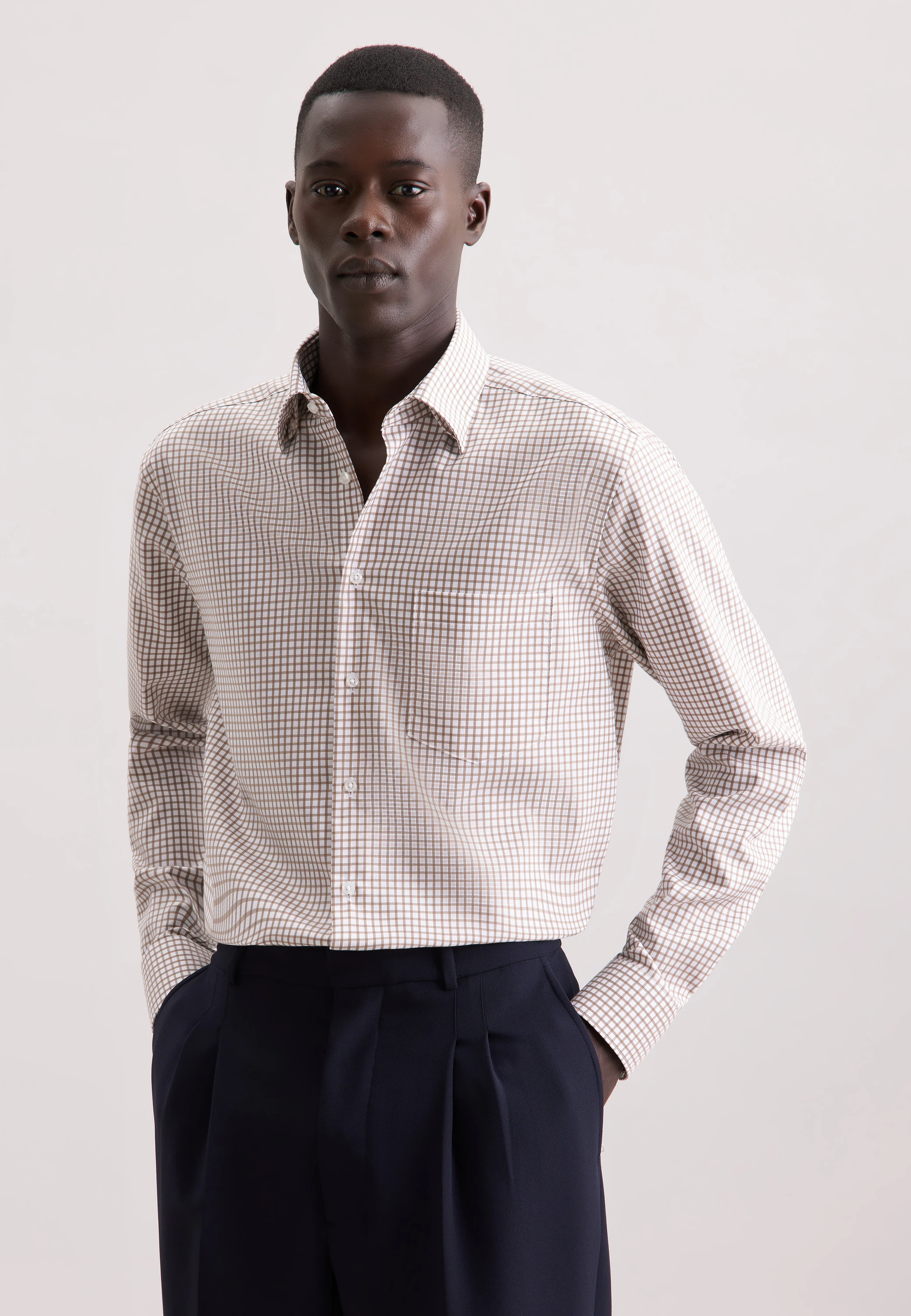 Seidensticker Regular Business Hemd Karo, , Größe 39 aus Herren/Hemden/Business