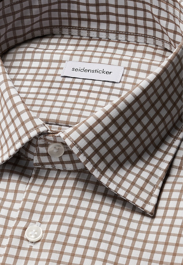 Regular Business shirt Check in Braun |  Seidensticker Onlineshop