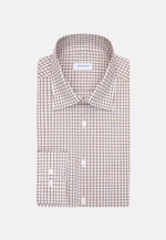 Regular Business shirt Check in Braun |  Seidensticker Onlineshop