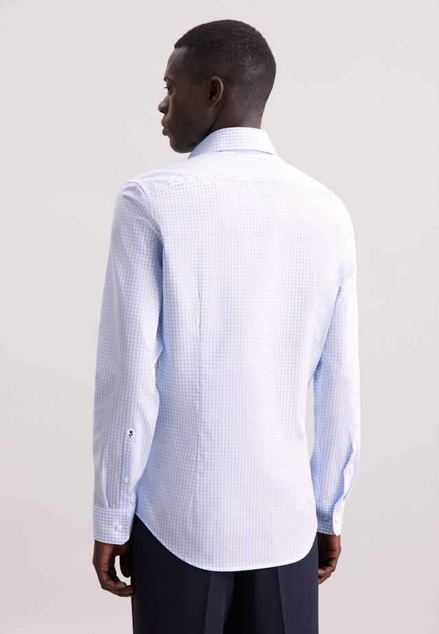 Slim Business shirt Check in Hellblau |  Seidensticker Onlineshop