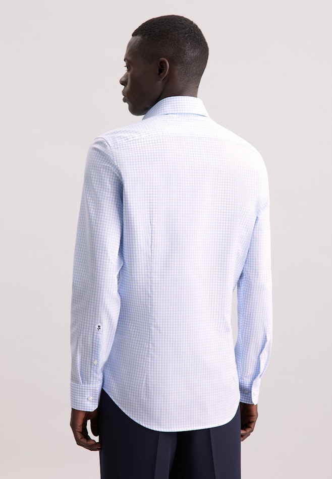 Slim Business Hemd Karo in Hellblau | Seidensticker Onlineshop